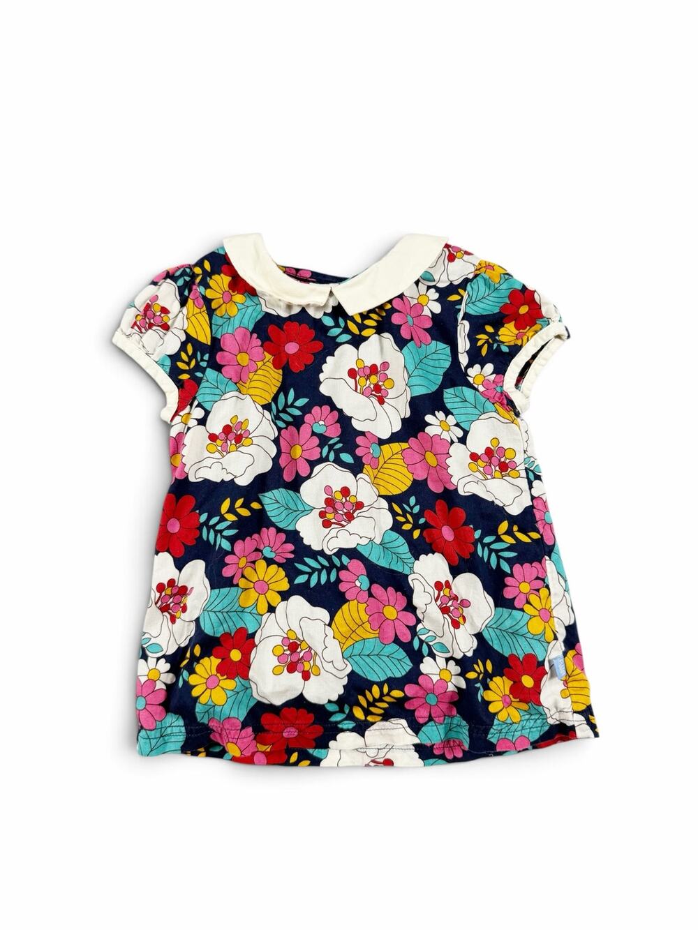 Little Bird by Jools Oliver Retro Floral Peter Pan Collar Tunic Dress 3-4 Years